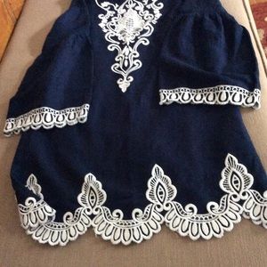Nanette Lepore navy and white dress